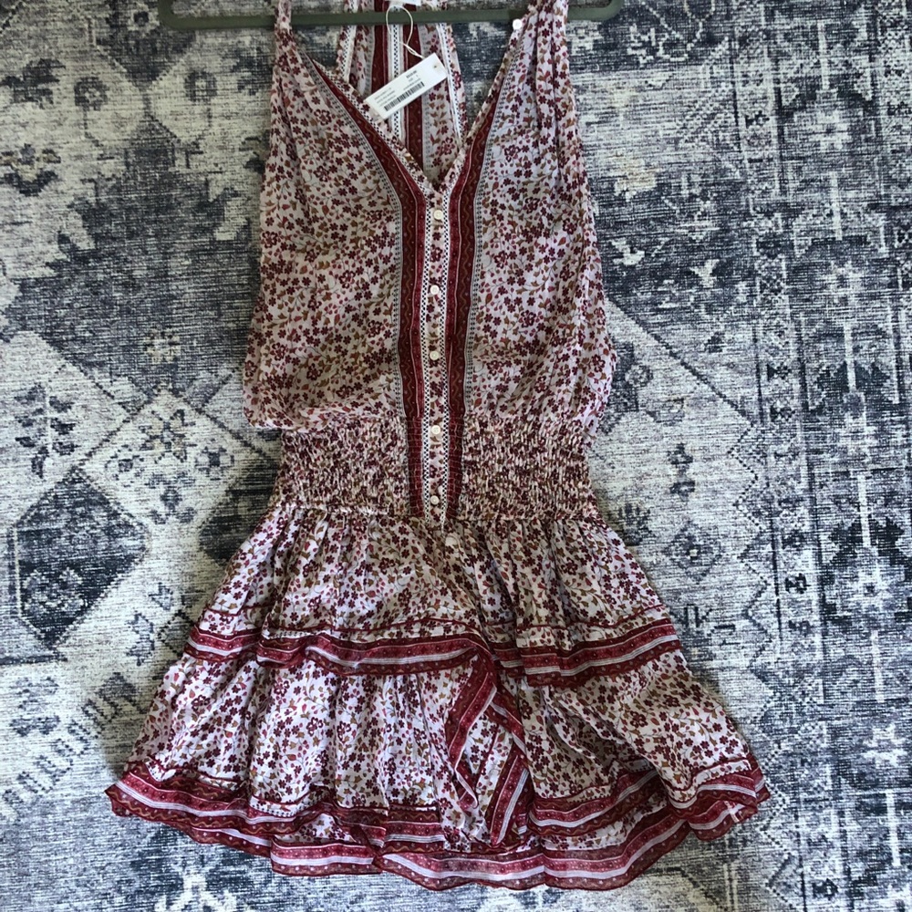 Poupette St Barth Honey Dress White Red Jasmine